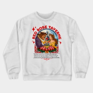 Red Rose Taverne Food and Drink Beauty and Beast Style Crewneck Sweatshirt